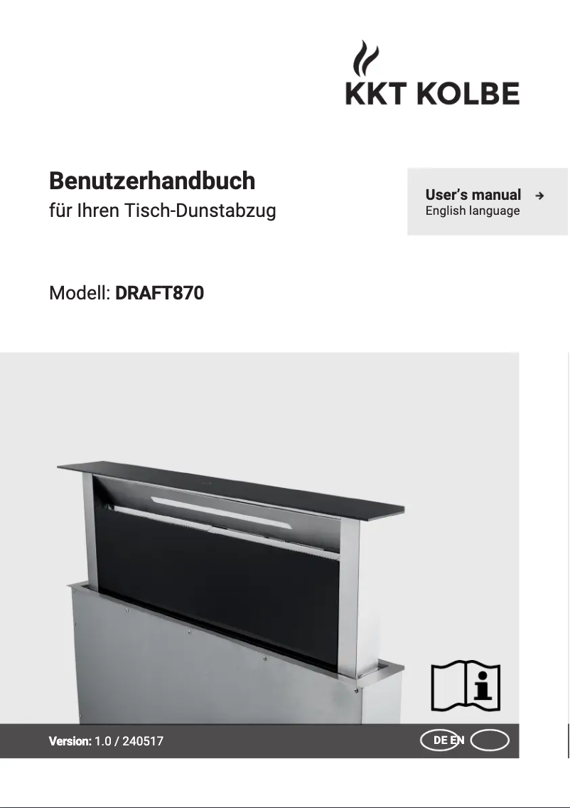 Page 1 de la notice Manuel utilisateur KKT Kolbe DRAFT870