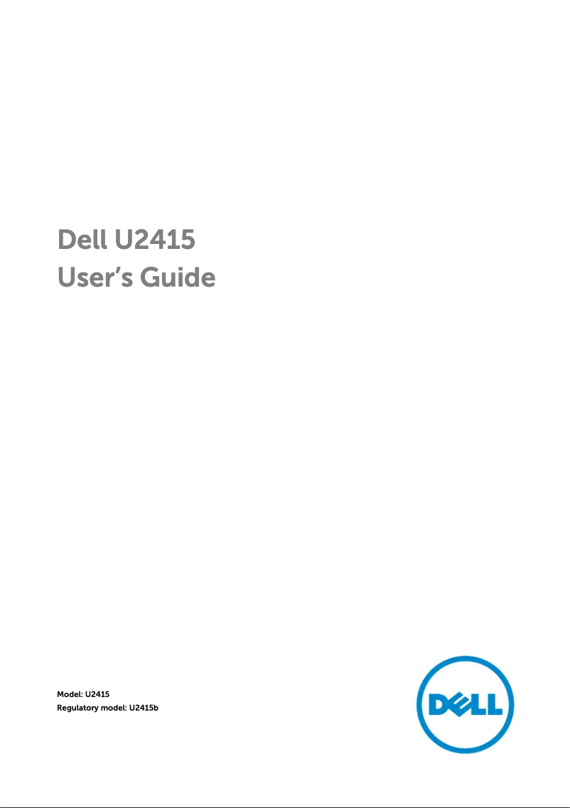 Page 1 de la notice Manuel utilisateur Dell UltraSharp U2415