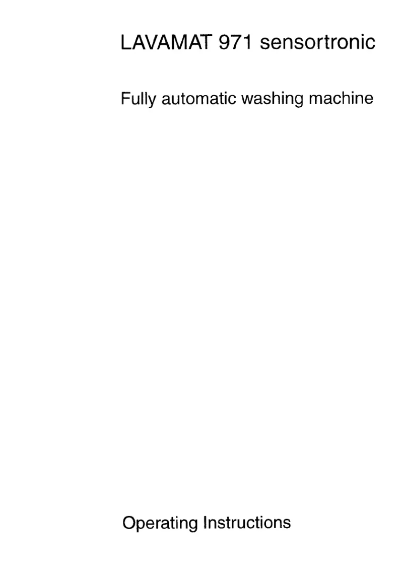 Page 1 de la notice Manuel utilisateur AEG Lavamat 971