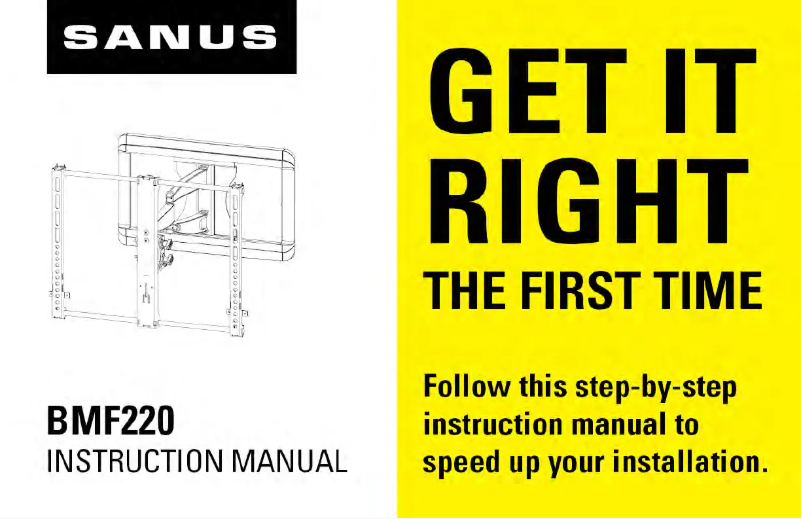 Page n°1 - Manuel utilisateur Sanus BMF220