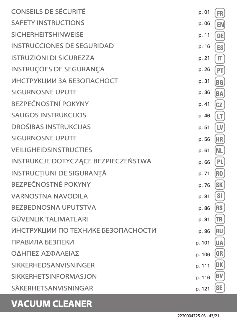 Página 1 del manual Instrucciones de seguridad Rowenta X-Ô 160 IX7777