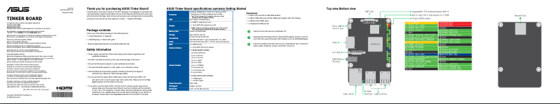 Image de la première page du manuel de l'appareil Tinker Board