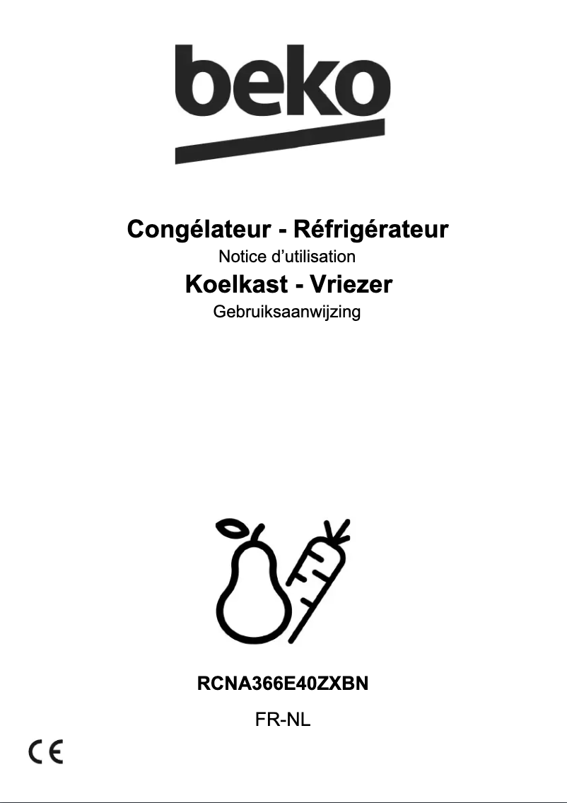 Image de la première page du manuel de l'appareil RCNA366E40ZXBN