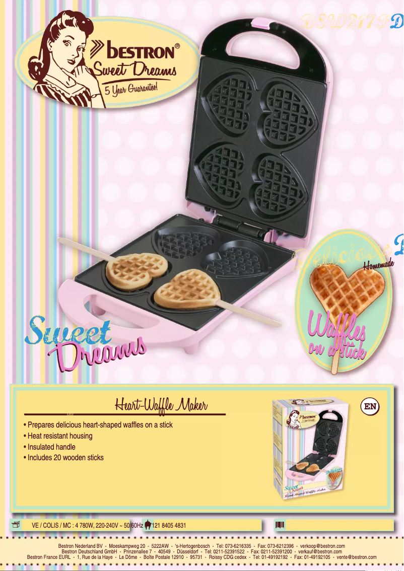 Page 1 de la notice Fiche technique Bestron DSW271P