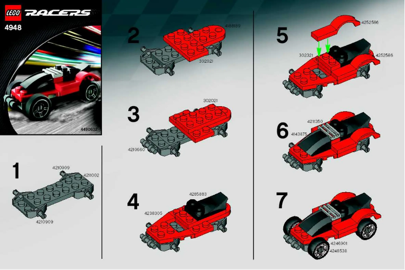 Page 1 de la notice Manuel utilisateur Lego Red Racer