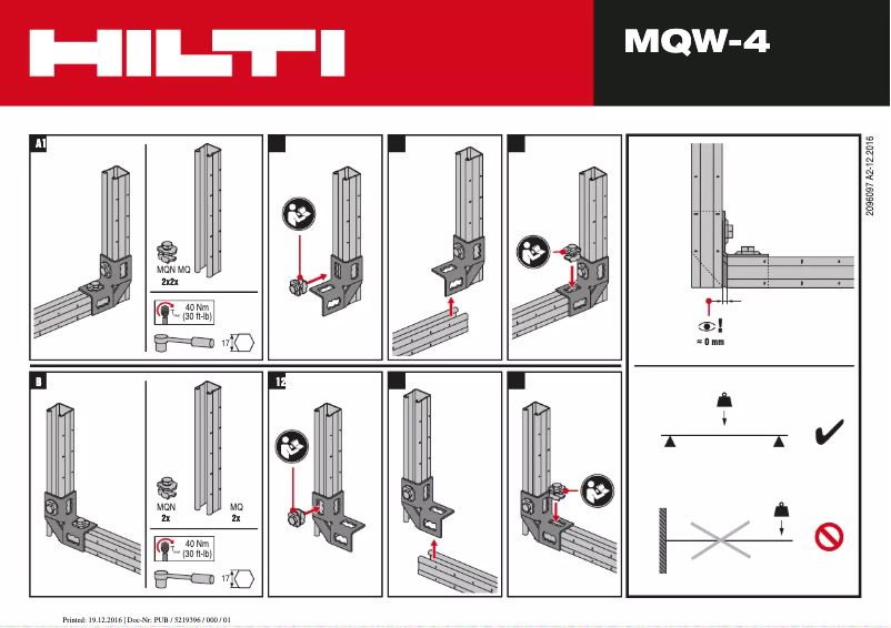 Página 1 del manual Manual de usuario Hilti MQW-4-90