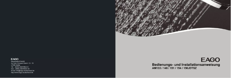 Page n°1 - Manuel utilisateur Eago AM151