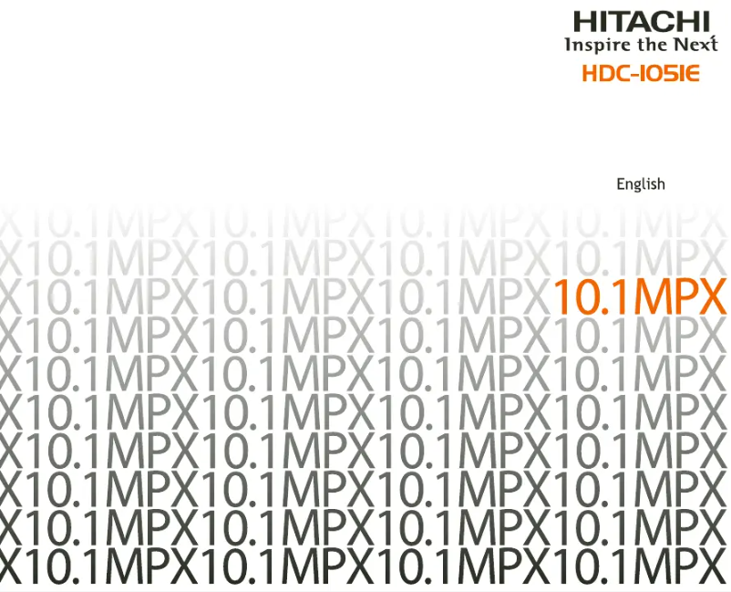 Página 1 del manual Manual de usuario Hitachi HDC-1051E