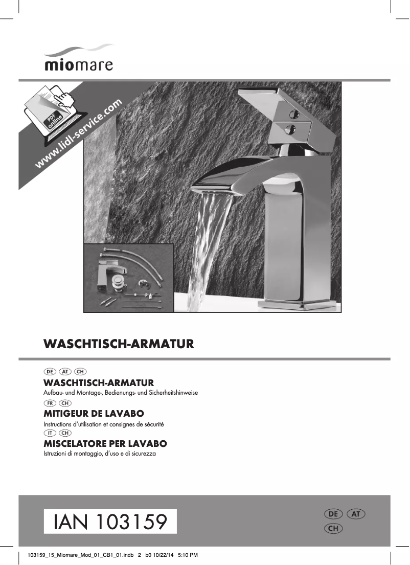 Page 1 de la notice Manuel utilisateur Miomare IAN 103159
