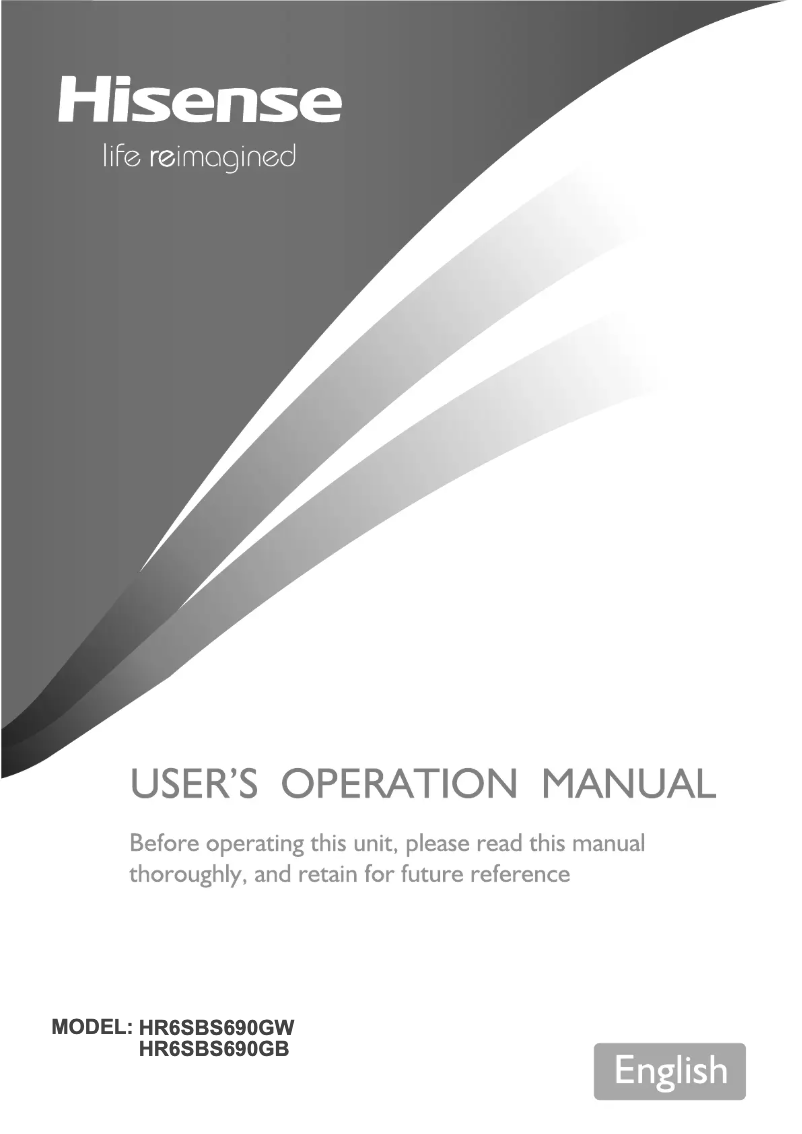 Image de la première page du manuel de l'appareil HR6SBSFF690GW