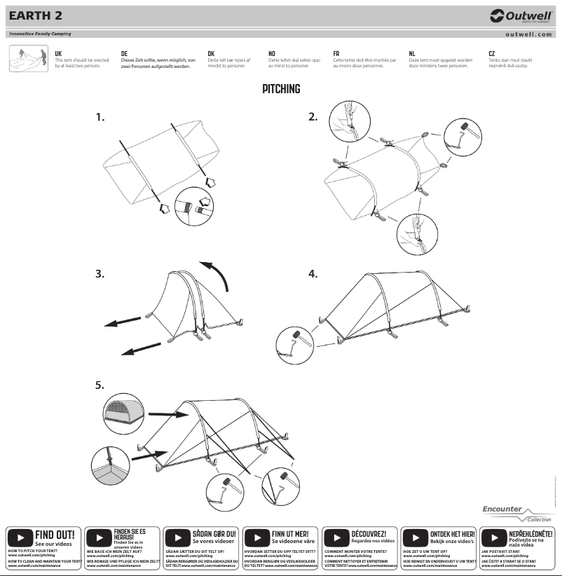 Página 1 del manual Guía de instalación Outwell Earth 2