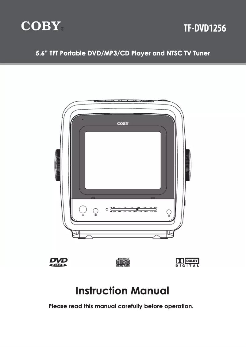 Página 1 del manual Manual de usuario Coby TF-DVD1256