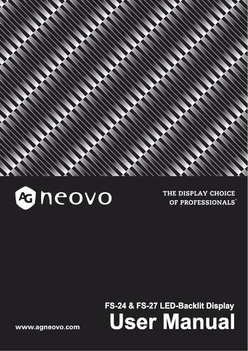 Page 1 de la notice Manuel utilisateur AG Neovo FS24