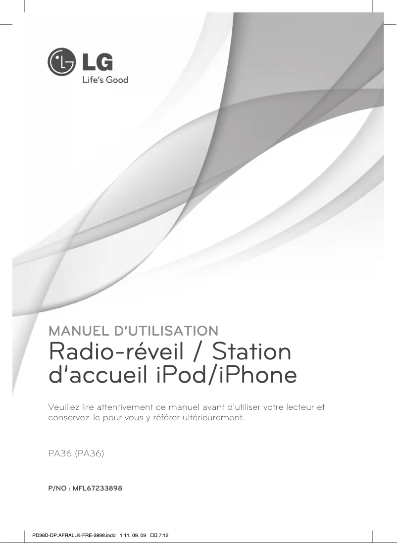 Página 1 del manual Manual de usuario LG PA36