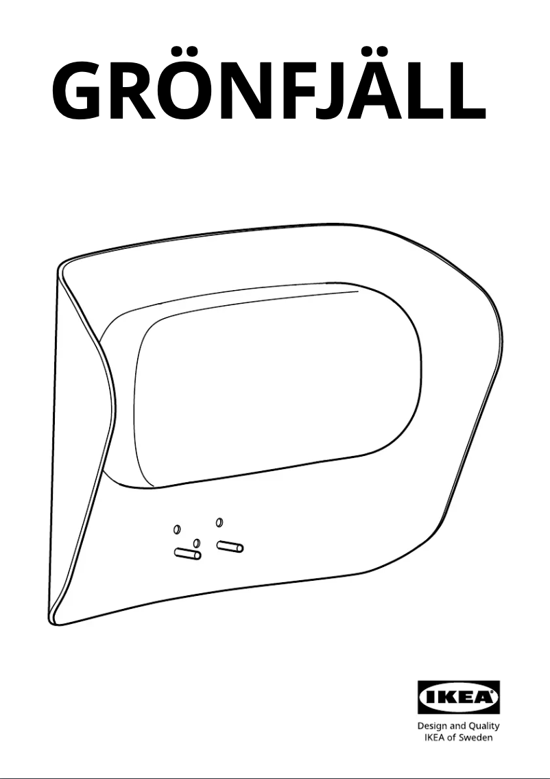 Page 1 de la notice Manuel utilisateur Ikea GRÖNFJÄLL 005.329.04