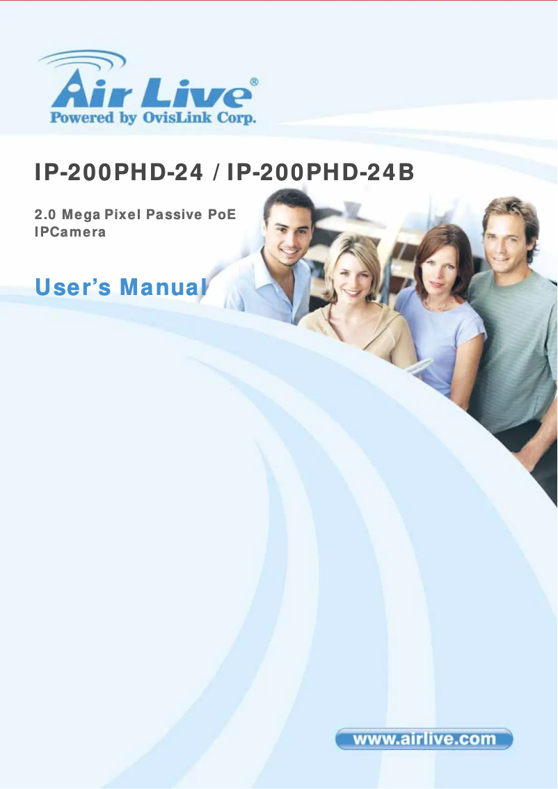 Page 1 de la notice Manuel utilisateur AirLive IP-200PHD-24