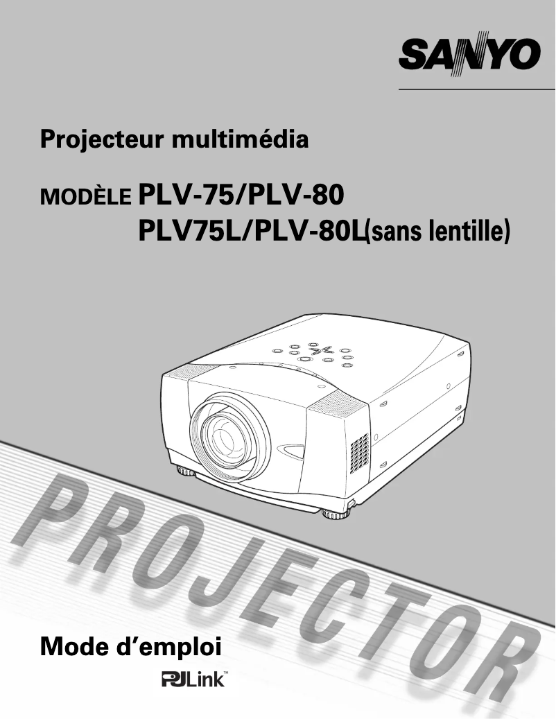 Image de la première page du manuel de l'appareil PLV-80L