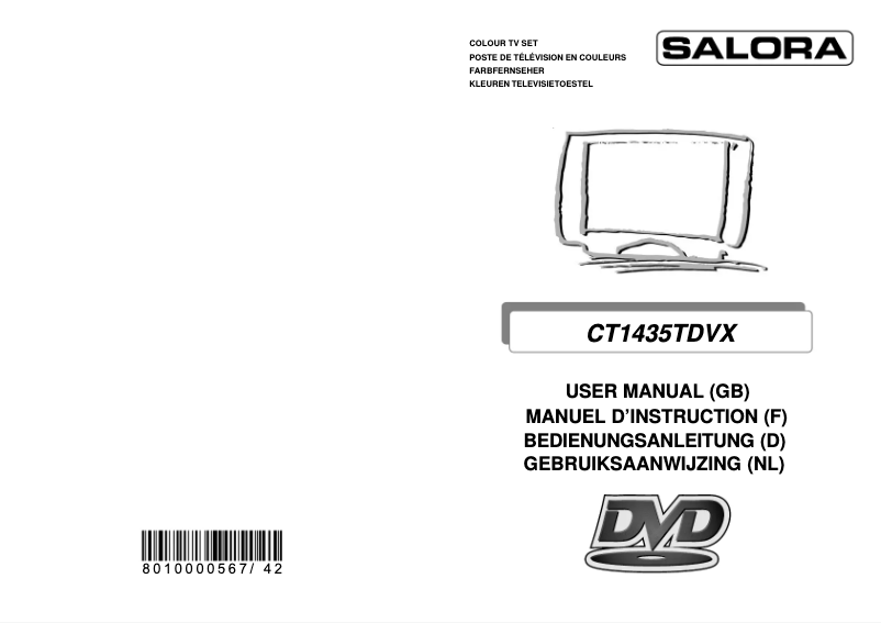 Page 1 de la notice Manuel utilisateur Salora CT1435TDVX