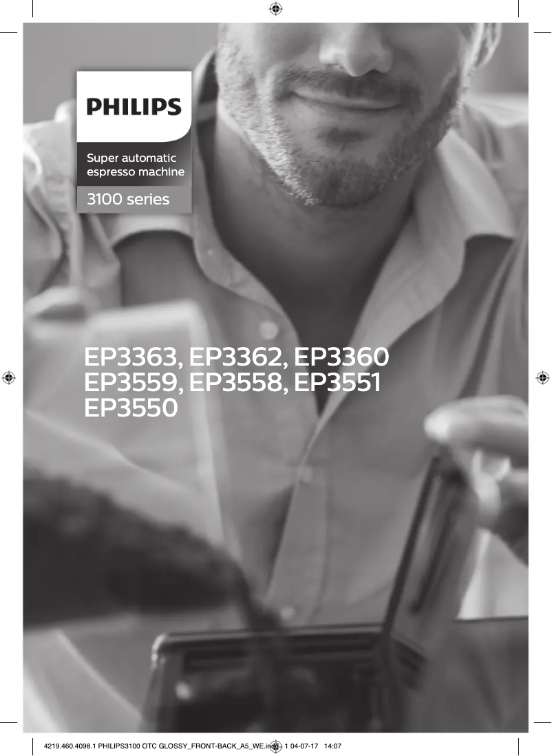 Page 1 de la notice Manuel utilisateur Philips 3100 series EP3558