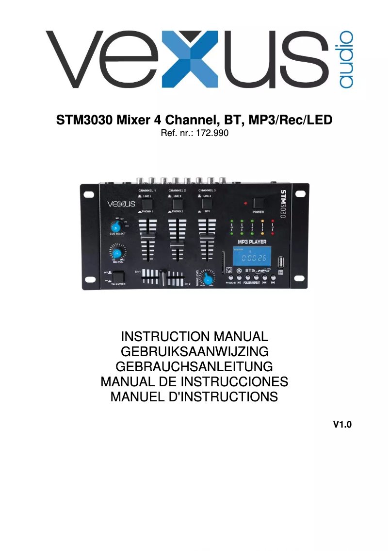Page 1 de la notice Manuel utilisateur Vexus STM3030