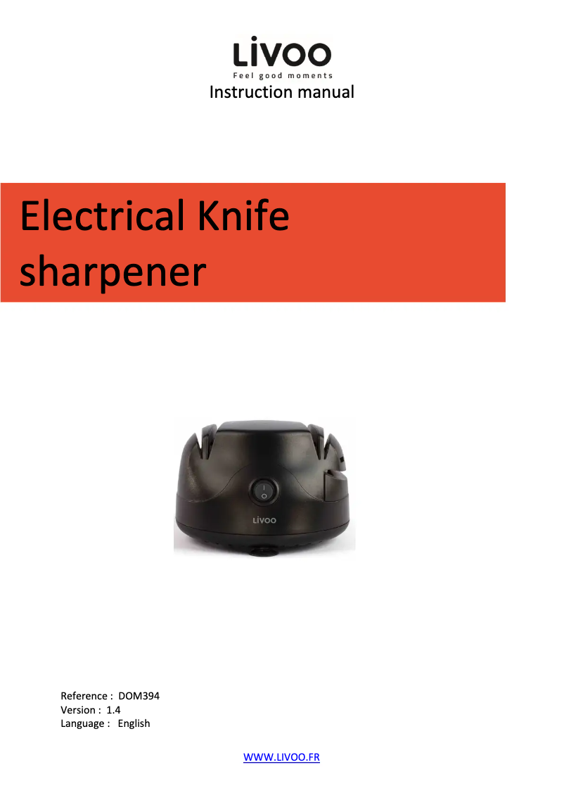 Imagen de la primera página del manual del dispositivo DOM394