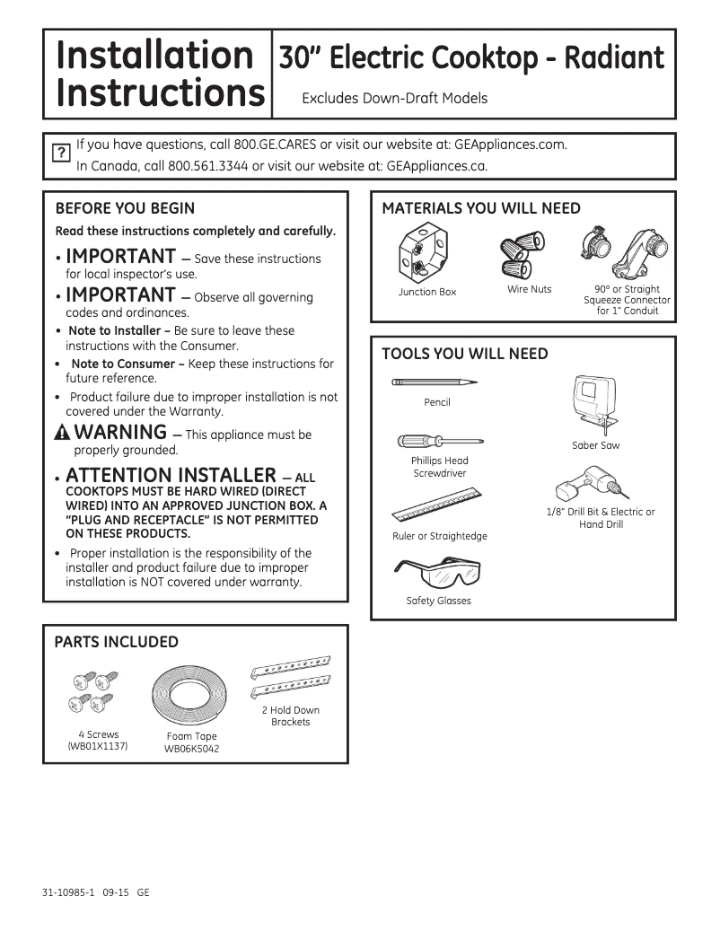 Image de la première page du manuel de l'appareil Profile PP7030DJBB