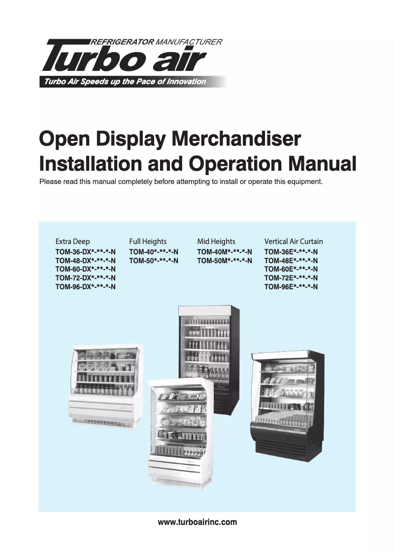 Image de la première page du manuel de l'appareil TOM-36-DX