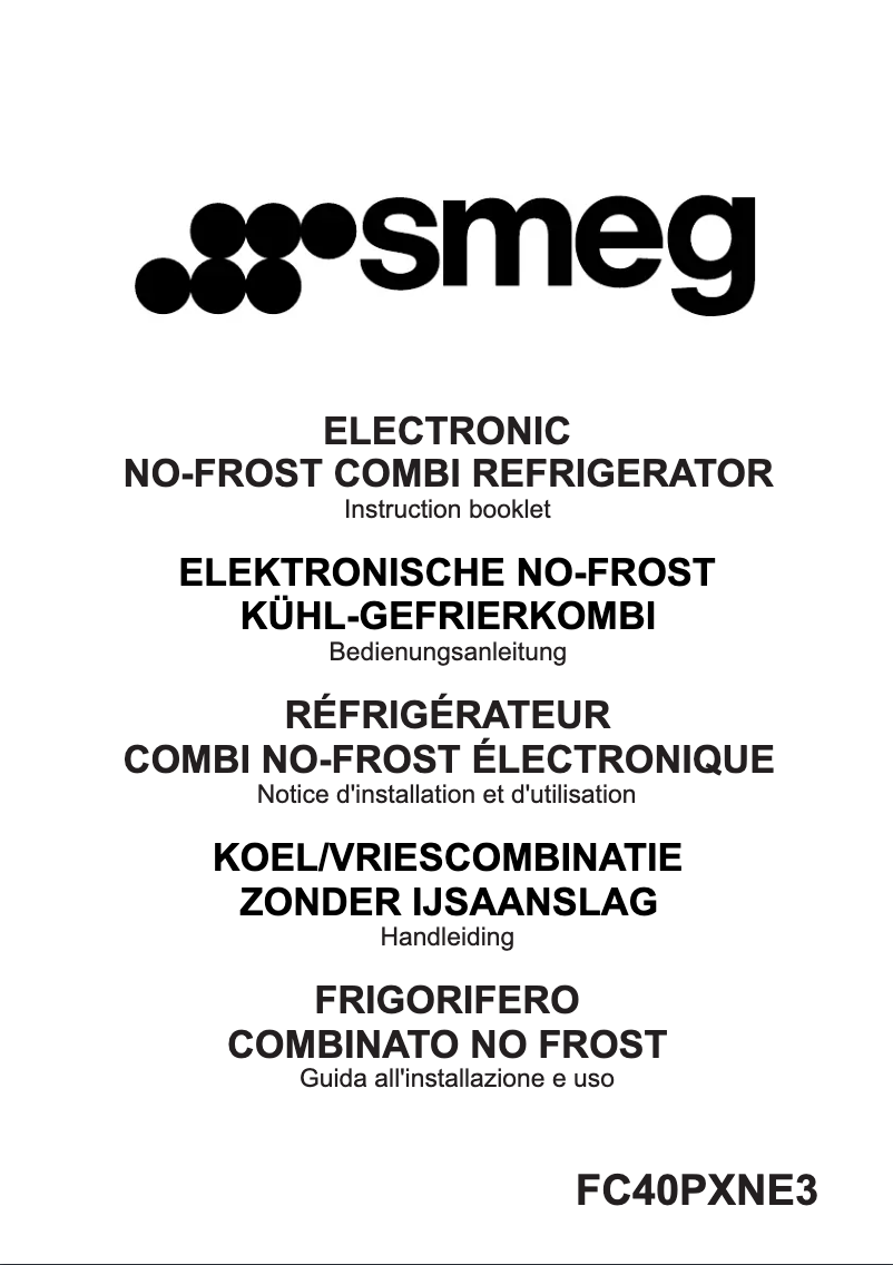 Page 1 de la notice Manuel utilisateur Smeg FC40PXNE3