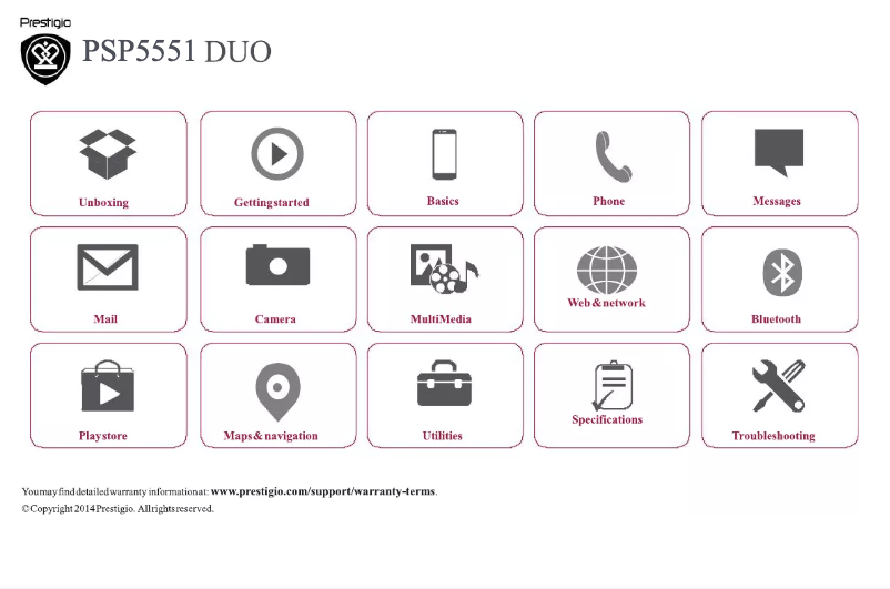 Page n°1 - Manuel utilisateur Prestigio Grace S5 LTE