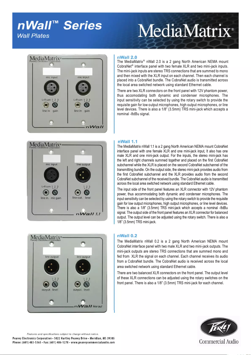 Image de la première page du manuel de l'appareil nWall 2.0