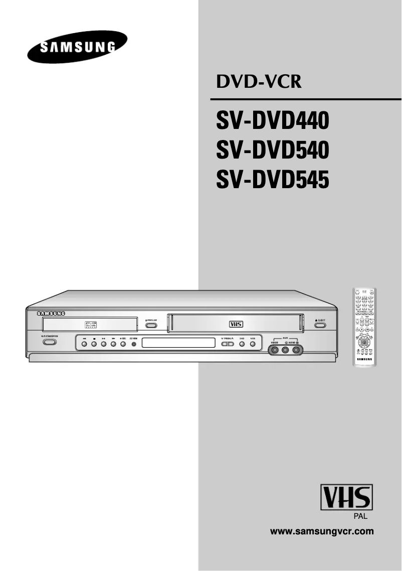 Page n°1 - Manuel utilisateur Samsung SV-DVD545