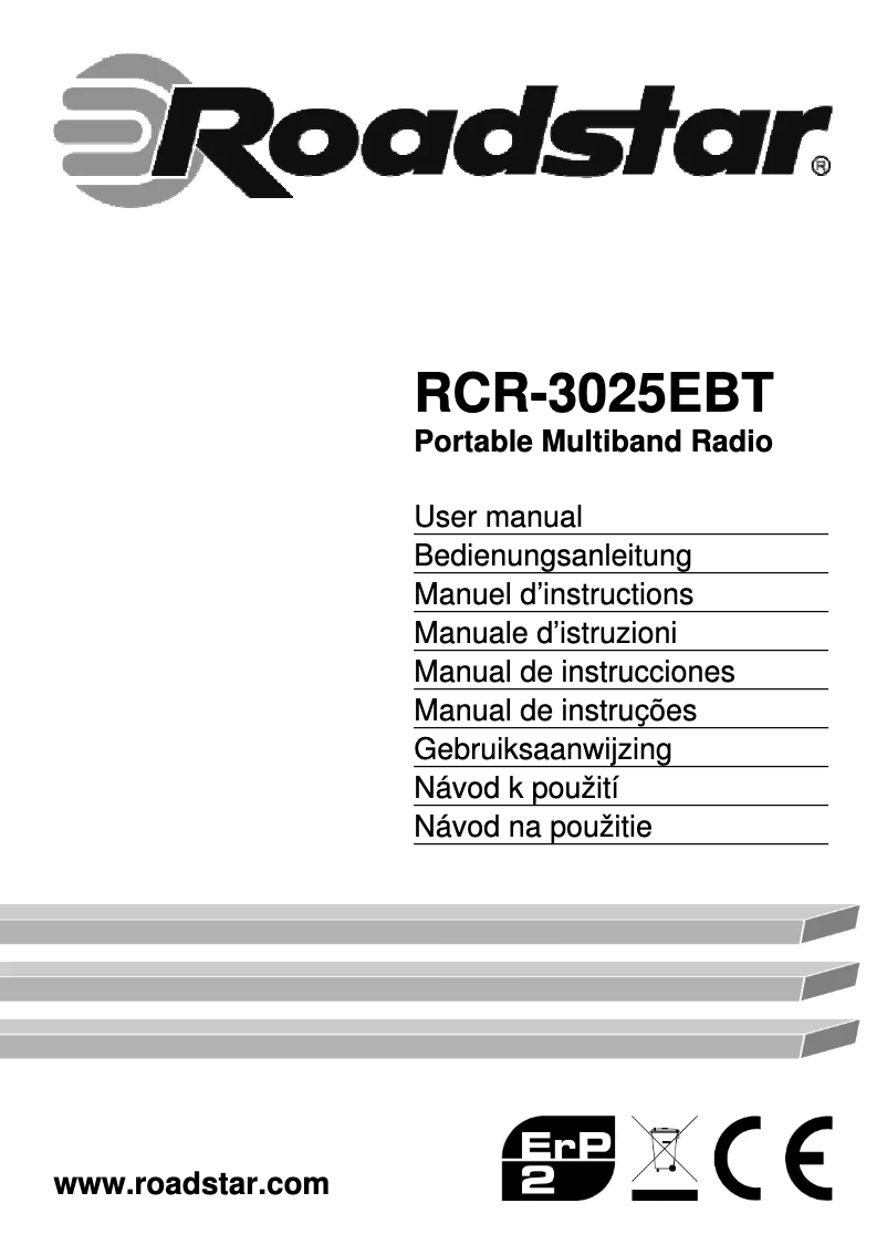 Page n°1 - Manuel utilisateur Roadstar RCR-3025EBT