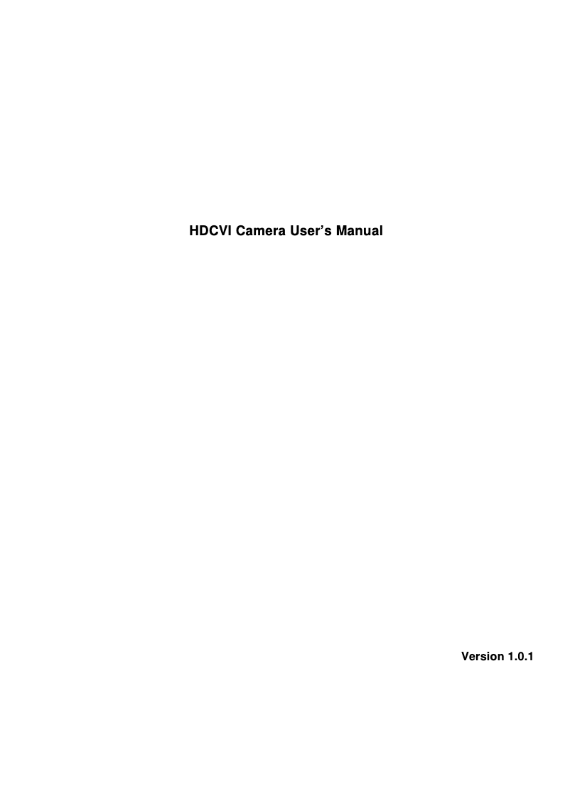 Page n°1 - Manuel utilisateur Dahua Technology DH-HAC-HDBW1200R-VF