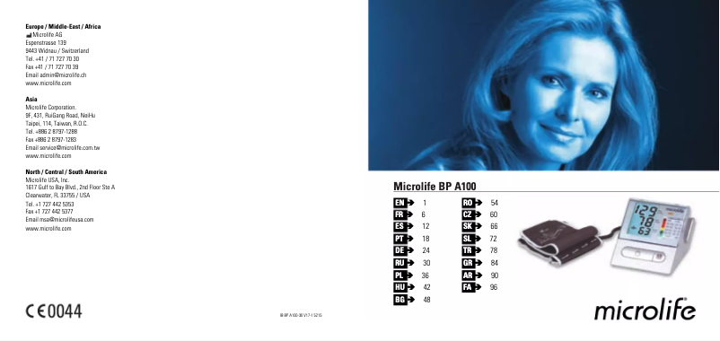 Page 1 de la notice Manuel utilisateur Microlife BP A100-30