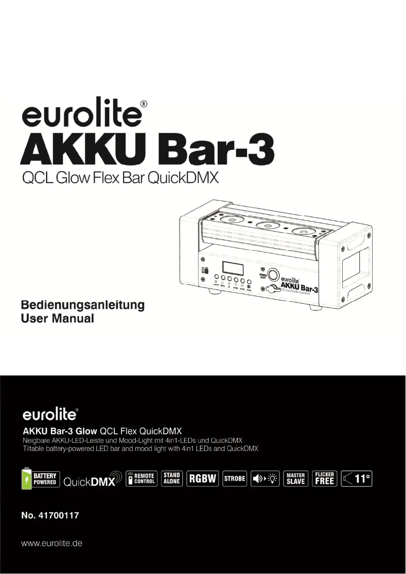 Page n°1 - Manuel utilisateur Eurolite AKKU Bar-3