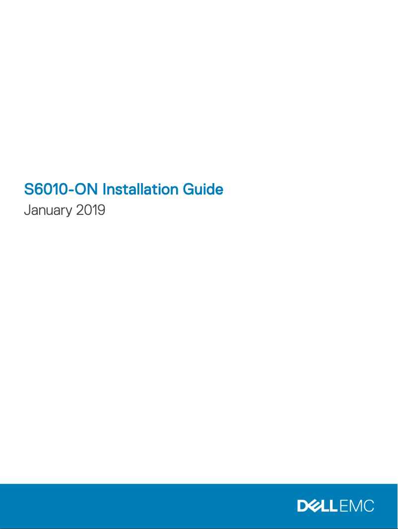 Page 1 de la notice Guide d'installation Dell PowerSwitch S6010-ON