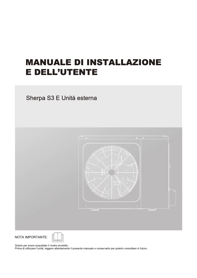 Image de la première page du manuel de l'appareil Sherpa Aquadue Tower S3 E
