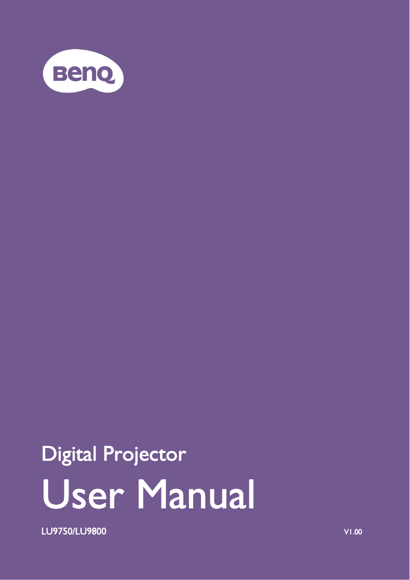 Page 1 de la notice Manuel utilisateur BenQ LU9800