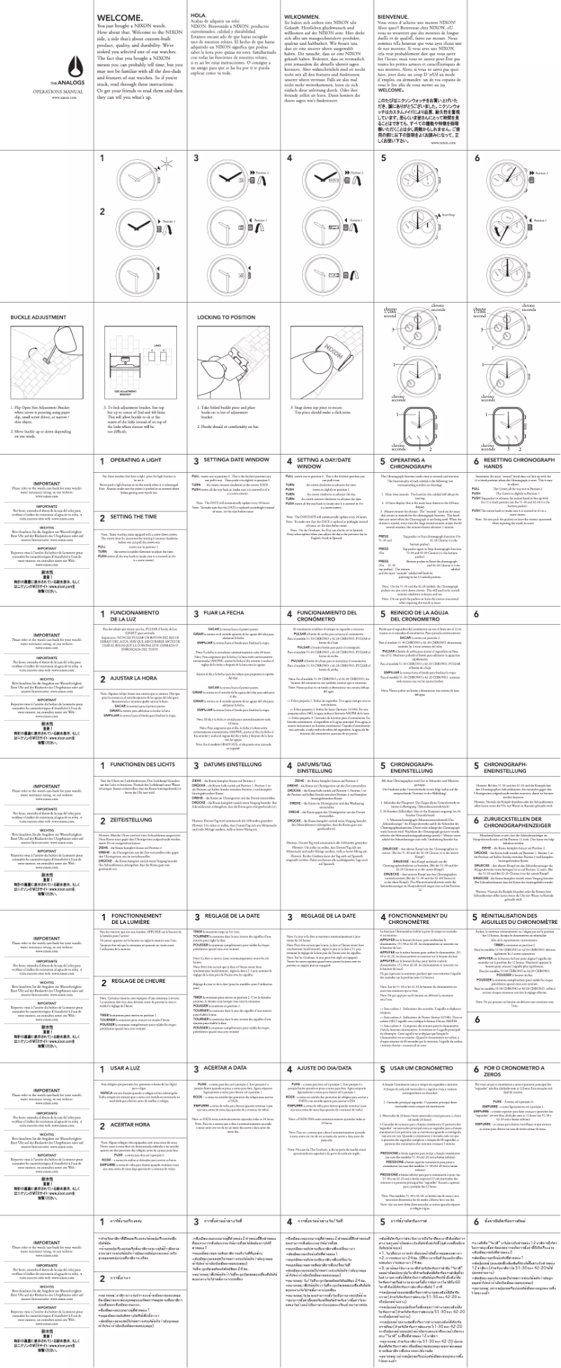 Page 1 de la notice Manuel utilisateur Nixon Indigold A045-2983-00