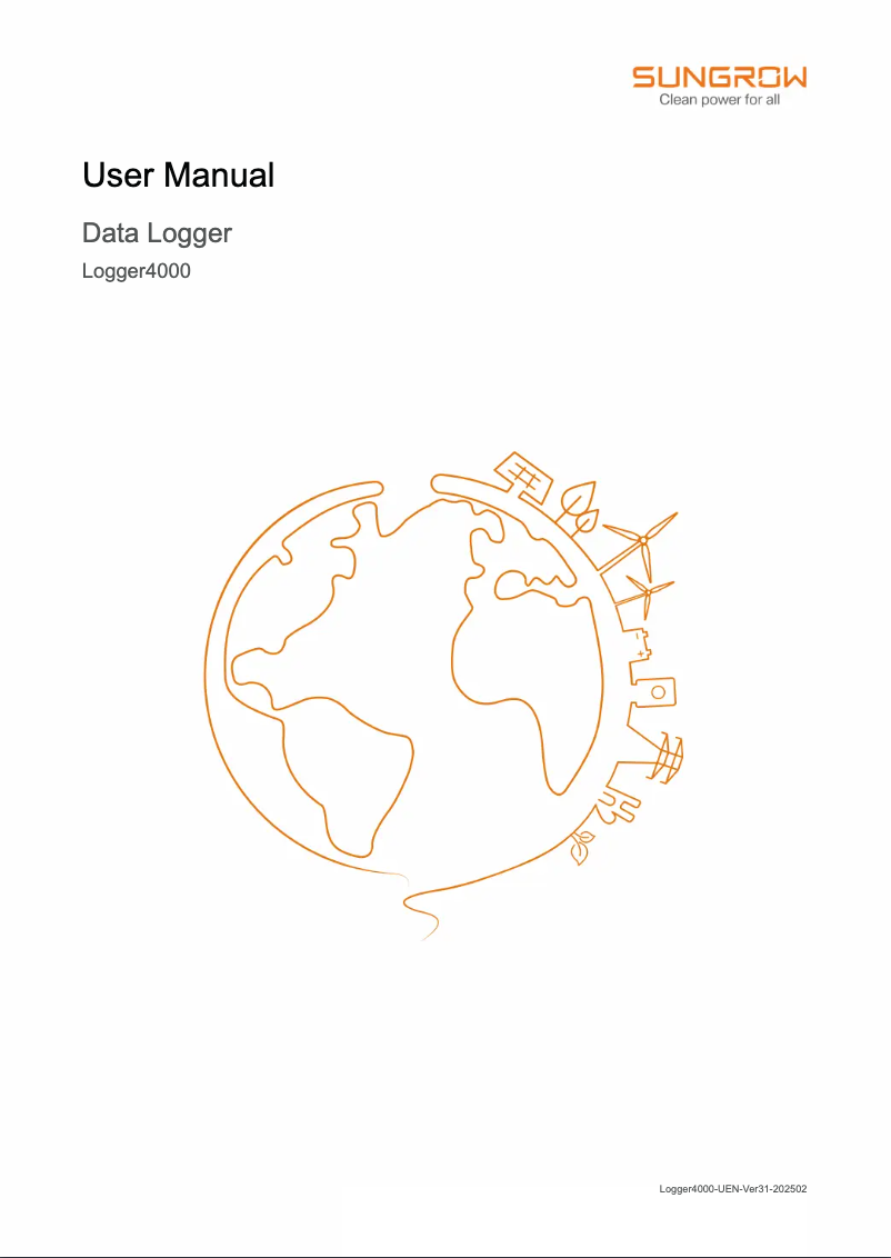 Imagen de la primera página del manual del dispositivo Logger4000