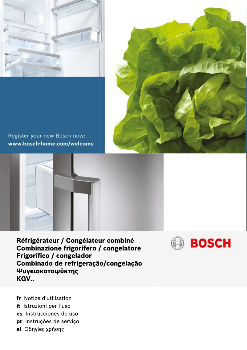 Page n°1 - Manuel utilisateur Bosch KGE36AW40