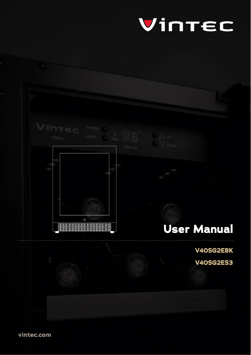 Image de la première page du manuel de l'appareil V40SG2EBK