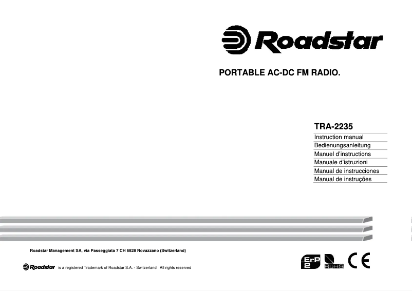 Image de la première page du manuel de l'appareil TRA-2235