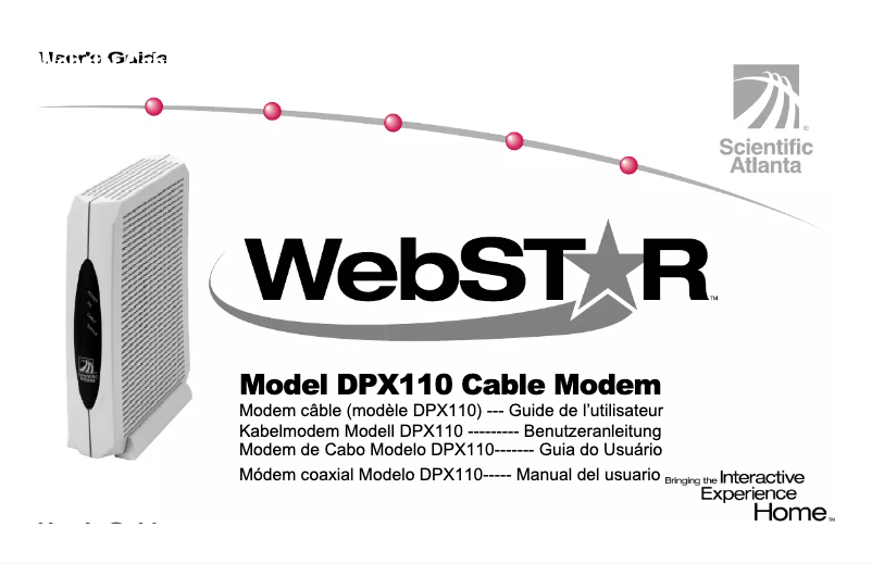 Image de la première page du manuel de l'appareil Webstar DPX110