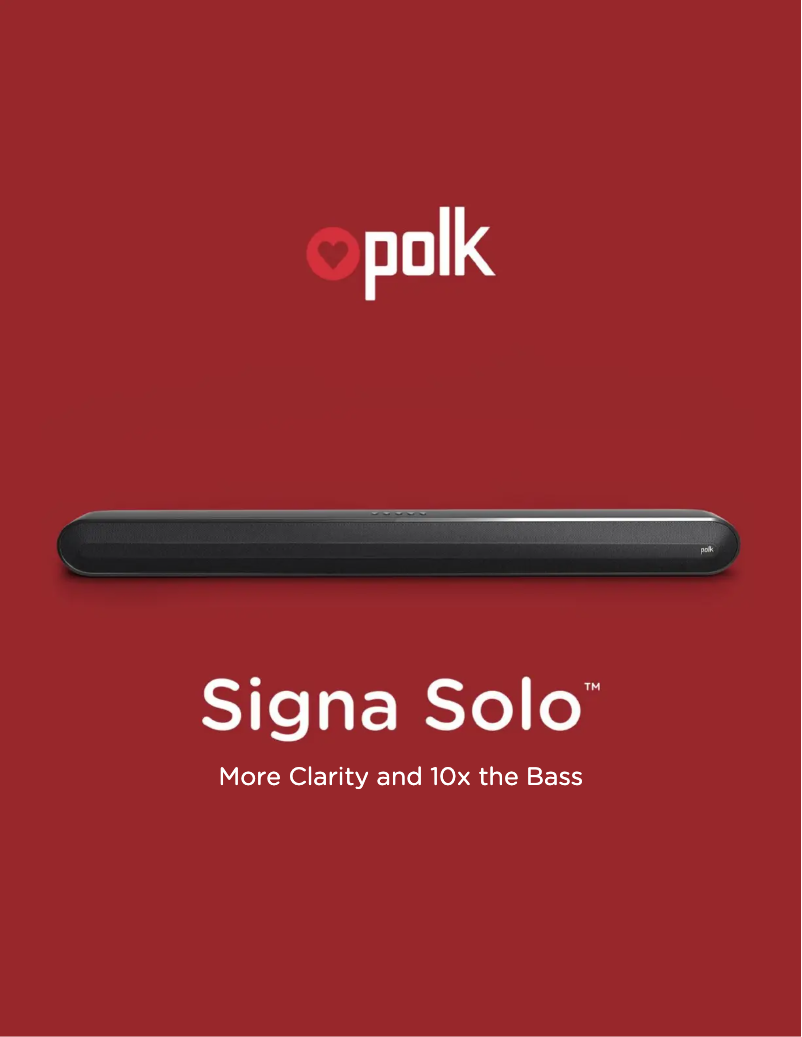 Page n°1 - Fiche technique Polk Signa Solo