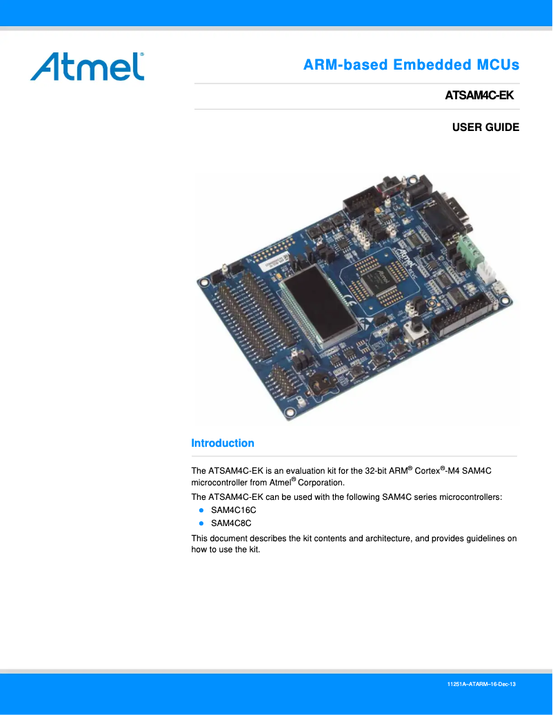 Page 1 de la notice Manuel utilisateur Microchip ATSAM4C16