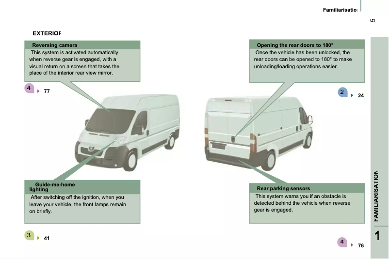 Page 1 de la notice Manuel utilisateur Peugeot Boxer (2010)