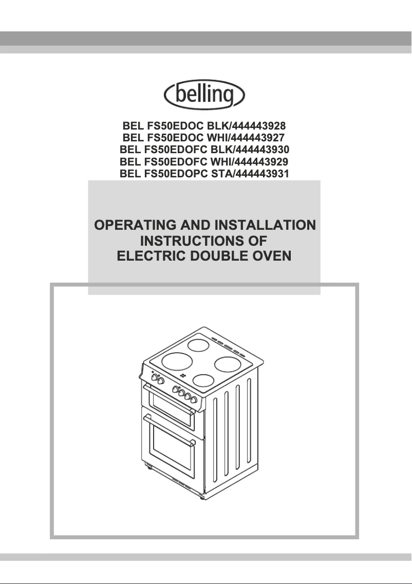 Image de la première page du manuel de l'appareil BEL FS50