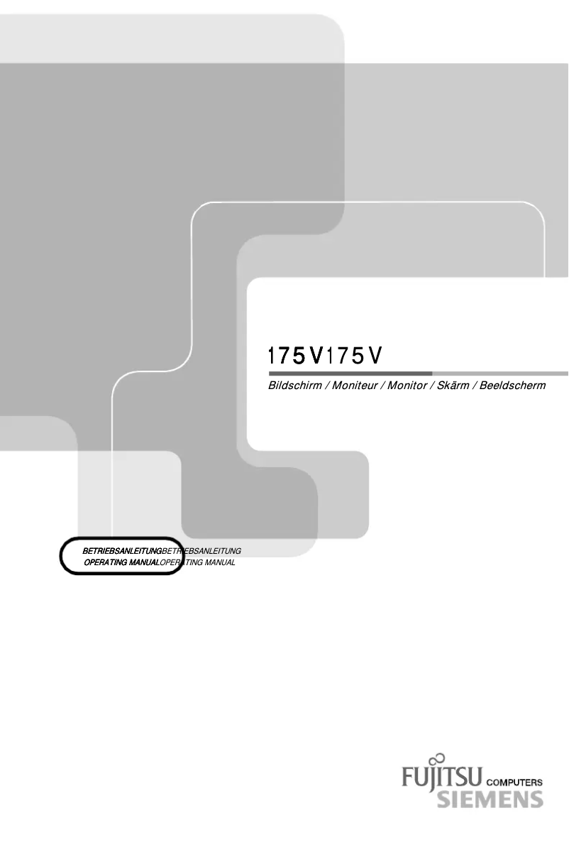 Page n°1 - Manuel utilisateur Fujitsu 175V