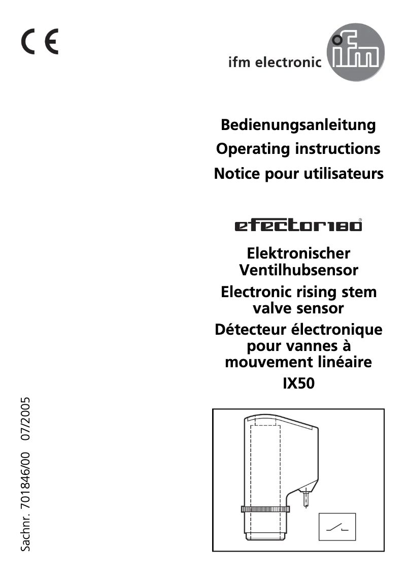 Page 1 de la notice Manuel utilisateur IFM IX5008